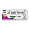 Charles Leonard Dry Erase Markers, Low Odor, Bullet Tip, Green, PK36 47325